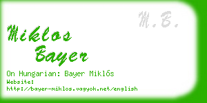 miklos bayer business card